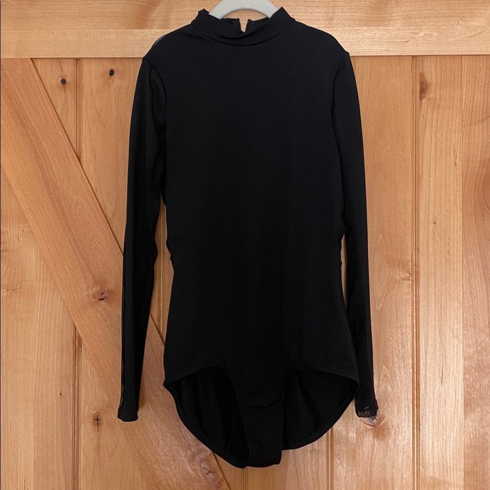 Natalie Dancewear Long Sleeve Mesh Leotard Size Adult Small